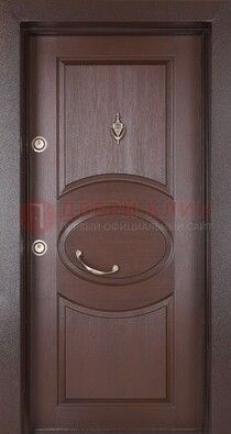 Коричневая входная дверь c МДФ панелью ЧД-36 в частный дом в Краснодаре