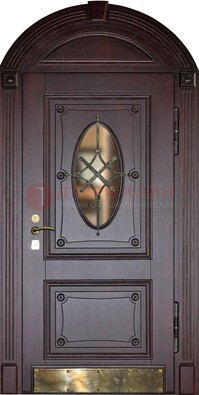 Арочная металлическая дверь с виноритом ДА-38 в Краснодаре