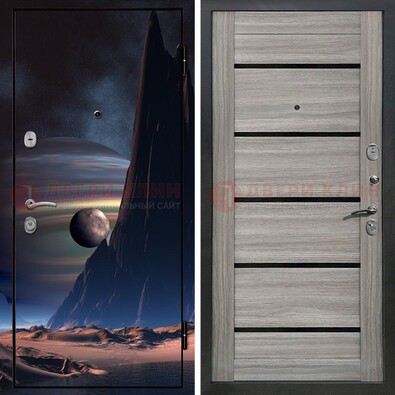 Стальная дверь с фотопечатью космоса ДФ-49 в Краснодаре