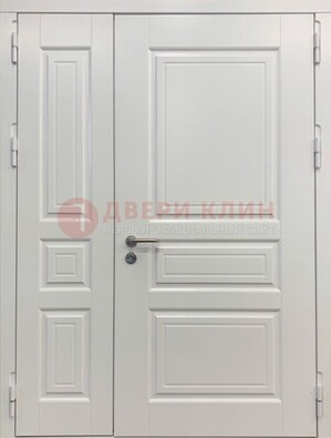 Полуторная светлая металлическая дверь с МДФ ДМ-336 в Краснодаре