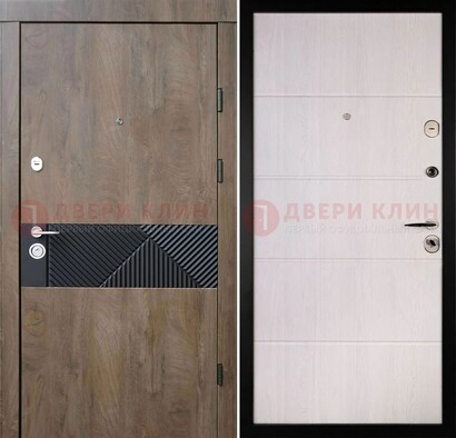 Современная стальная дверь с МДФ в квартиру ДМ-444 в Краснодаре
