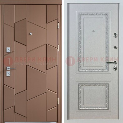 Квартирная стальная дверь с разными панелями МДФ ДМ-496 в Краснодаре