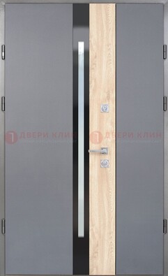 Полуторная металлическая дверь с МДФ ДМ-503 в Краснодаре