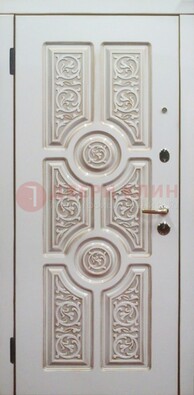 Уличная белая дверь для загородного дома с МДФ ДМ-529 в Краснодаре