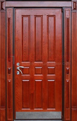 Красная входная дверь для улицы с МДФ ДМ-532 в Краснодаре