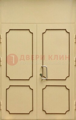 Светлая двухстворчатая дверь для загородного дома с МДФ ДМ-534 в Краснодаре