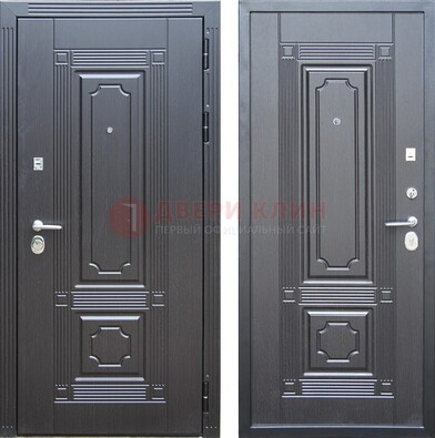 Декоративная серая металлическая дверь с МДФ ДМ-57 в Краснодаре