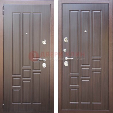 Теплая металлическая дверь с МДФ с двух сторон ДМ-80 в Талдоме
