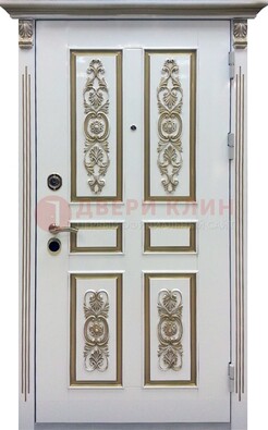 Входная дверь с массивом дуба в белом цвете ДМД-62 в Краснодаре