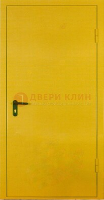 Желтая железная дверь с нитроэмалью ДН-5 в Краснодаре
