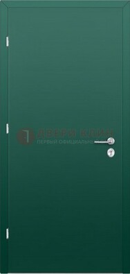 Зеленая стальная дверь с нитроэмалью ДН-6 в Ликино-Дулево