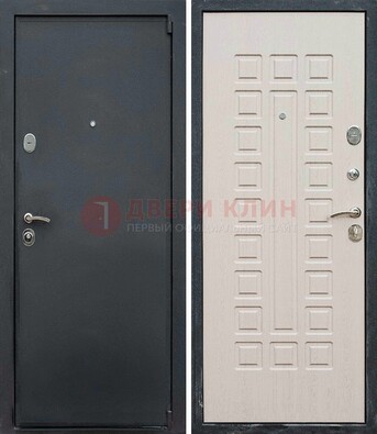 Черная металлическая дверь с порошковым покрытием ДП-101 в Краснодаре