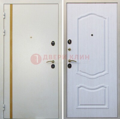Белая входная дверь с порошковым напылением ДП-136 в Краснодаре