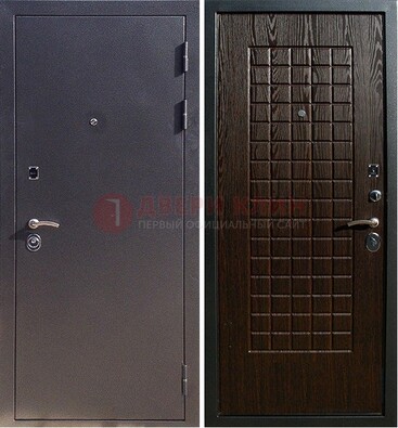 Серая металлическая дверь с порошковым напылением ДП-153 в Челябинске