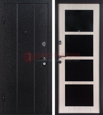 Черная металлическая дверь с порошковым напылением ДП-176 в Краснодаре