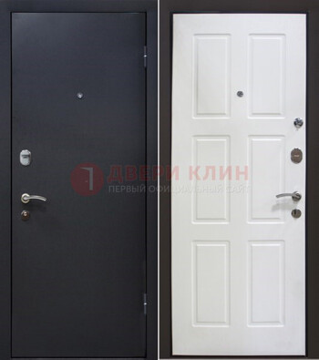 Черная металлическая дверь с порошковым покрытием ДП-193 в Краснодаре