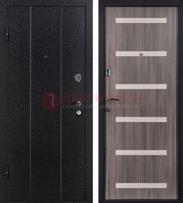 Черная стальная дверь с порошковым окрасом ДП-199 в Краснодаре