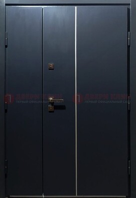 Темная металлическая дверь с порошковым покрытием ДП-220 в Краснодаре