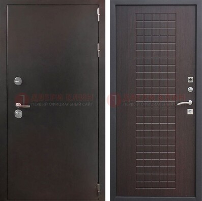 Черная железная дверь с порошковым покрытием ДП-222 в Краснодаре