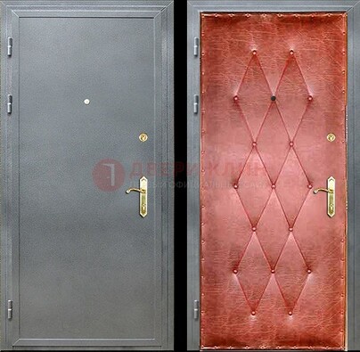 Серая стальная дверь с порошковым покрытием ДП-25 в Краснодаре