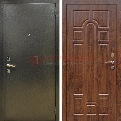 Металлическая дверь Темное серебро с порошковым покрытием и МДФ ДП-271 в Краснодаре