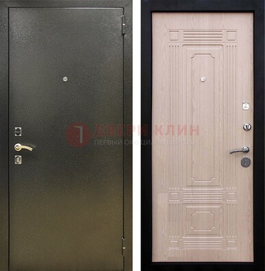 Входная темно-серая дверь с порошковым напылением и МДФ ДП-273 в Краснодаре