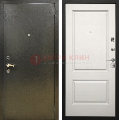 Металлическая темная дверь с порошковым напылением и классической МДФ ДП-298 в Краснодаре