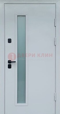 Светлая железная дверь с порошковым напылением ДП-303 в Краснодаре