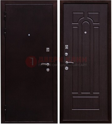 Черная стальная дверь с порошковым покрытием ДП-35 в Калуге