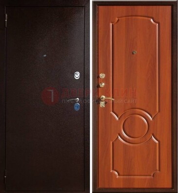 Темная железная дверь с порошковым напылением ДП-46 в Краснодаре