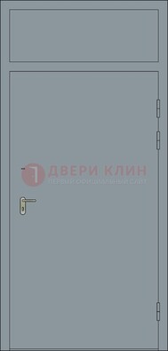 Серая техническая дверь ДПП-16 в Краснодаре
