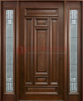 Парадная дверь с резьбой ДПР-70 в кирпичный дом в Краснодаре