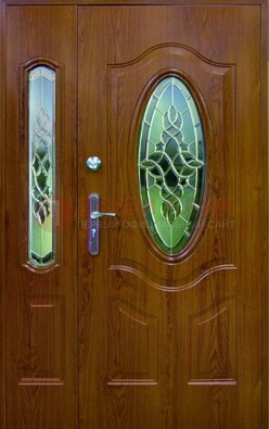 Парадная дверь со стеклянными вставками ДПР-73 для дома в Краснодаре