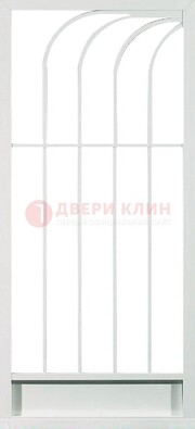 Белая металлическая решетчатая дверь ДР-17 в Краснодаре