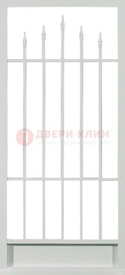 Светлая стальная решетчатая дверь с пиками ДР-21 в Краснодаре