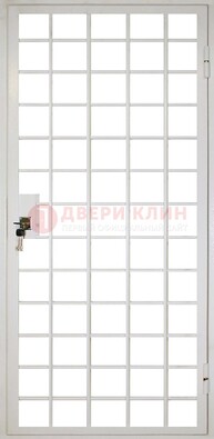 Белая металлическая решетчатая дверь ДР-2 в Краснодаре