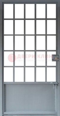 Металлическая решетчатая дверь в сером цвете ДР-7 в Краснодаре