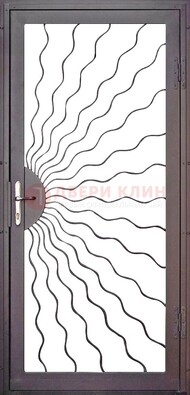 Коричневая железная решетчатая дверь ДР-8 в Краснодаре