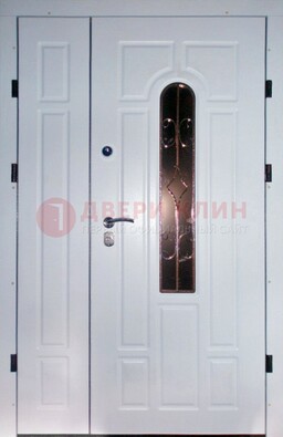 Входная дверь Винорит со стеклом в белом цвете ДСК-277 в Краснодаре