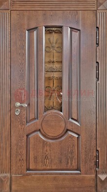 Входная дверь с виноритом и стеклом ДВТ-161 в Кингисеппе