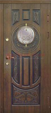 Одностворчатая входная дверь с виноритом и стеклом ДВТ-193 в Старой Купавне