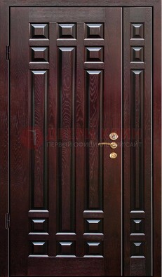 Коричневая металлическая дверь с виноритом ДВТ-20 в Краснодаре