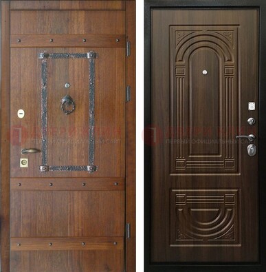 Темная стальная дверь с виноритом ДВТ-232 в Краснодаре
