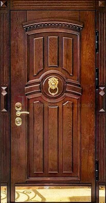 Входная дверь с виноритом в коричневом цвете ДВТ-236 в Краснодаре