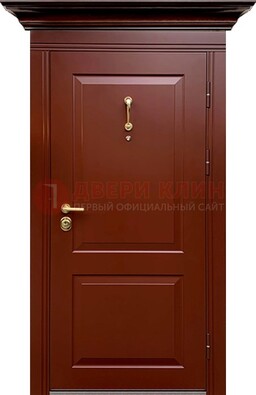 Красная железная дверь винорит для частного дома ДВТ-251 в Краснодаре