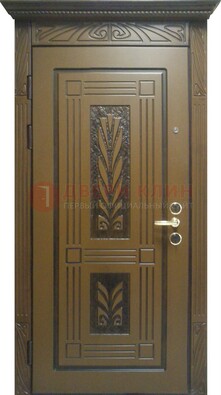 Металлическая дверь с виноритом и узором ДВТ-256 в Краснодаре
