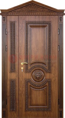 Узорная стальная дверь с виноритом для дома ДВТ-260 в Краснодаре