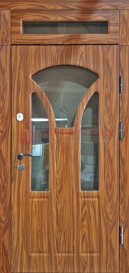 Коричневая классическая входная дверь с виноритом ДВТ-66 в Краснодаре