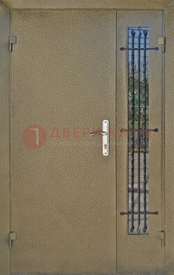 Тамбурная дверь Порошок со стеклом и ковкой ПЛ-20 в Краснодаре